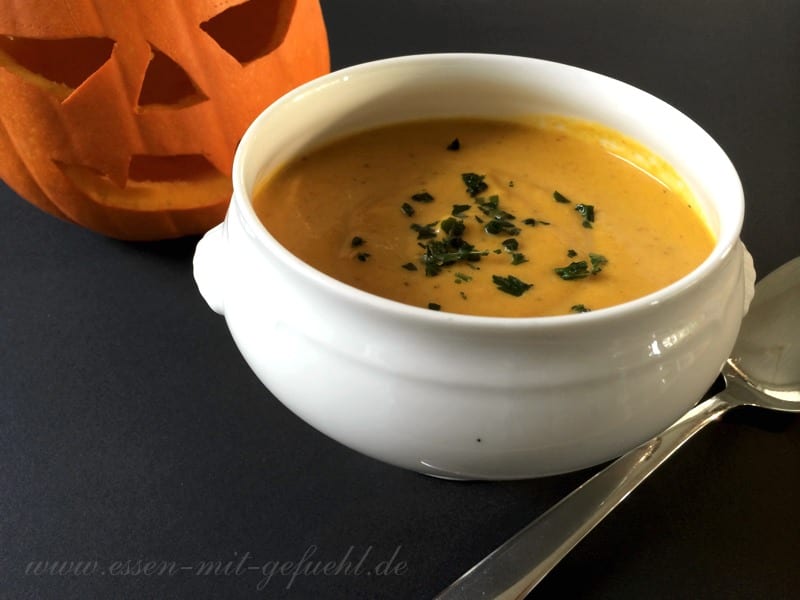 Kürbissuppe, laktosefrei, glutenfrei, paleo-geeignet