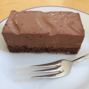 Laktose- und glutenfreie Kuchenschnitten Schoko