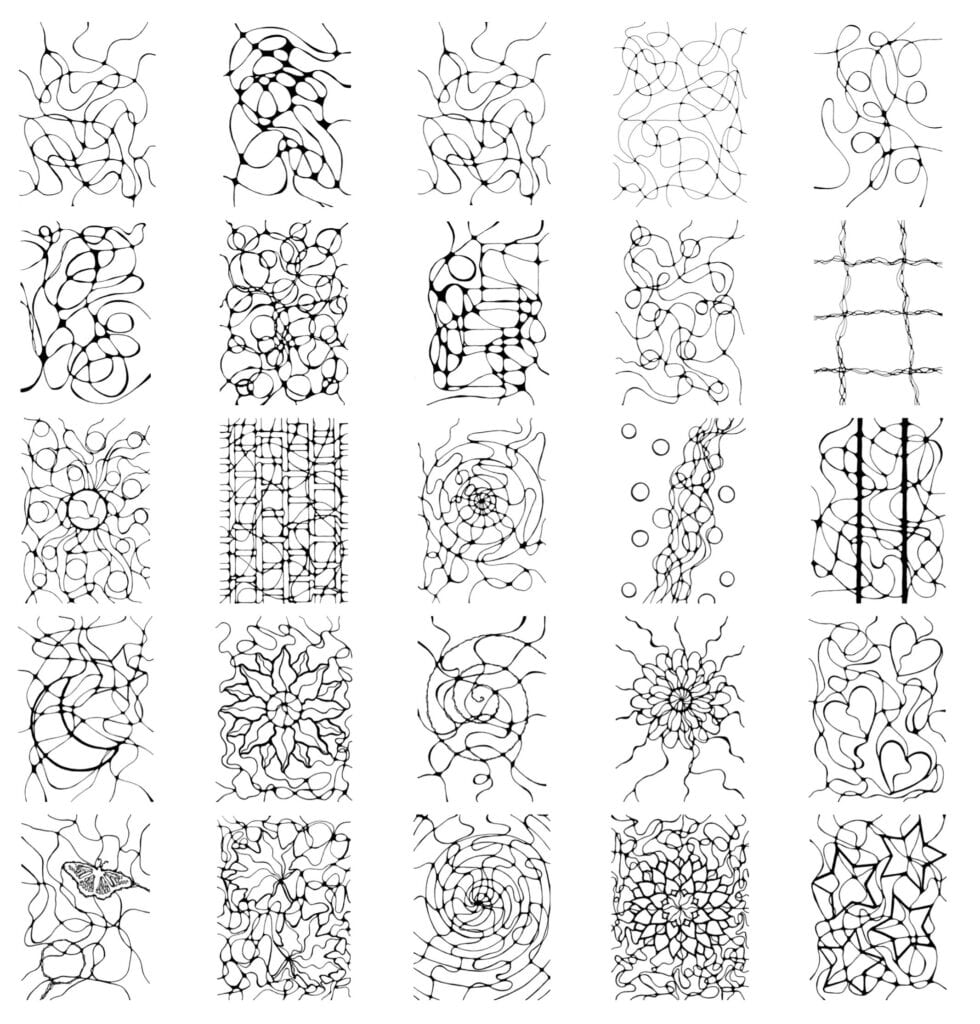 Neurographisches Ausmalbuch Übersicht