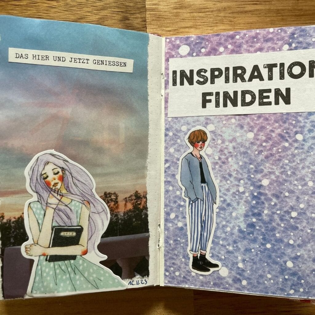 Eine Seite in meinem Mini-Kunstbuch 