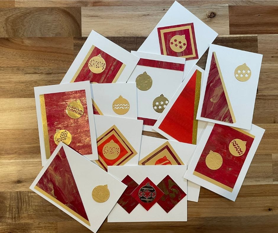 Meine selbstgemalten und gebastelten Weihnachtskarten