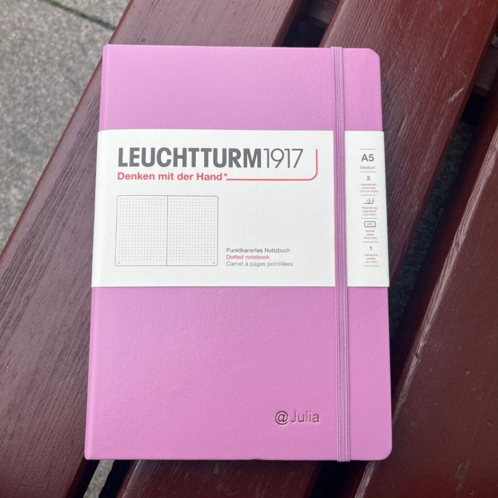 Das fertig personalisierte Notizbuch von Leuchtturm