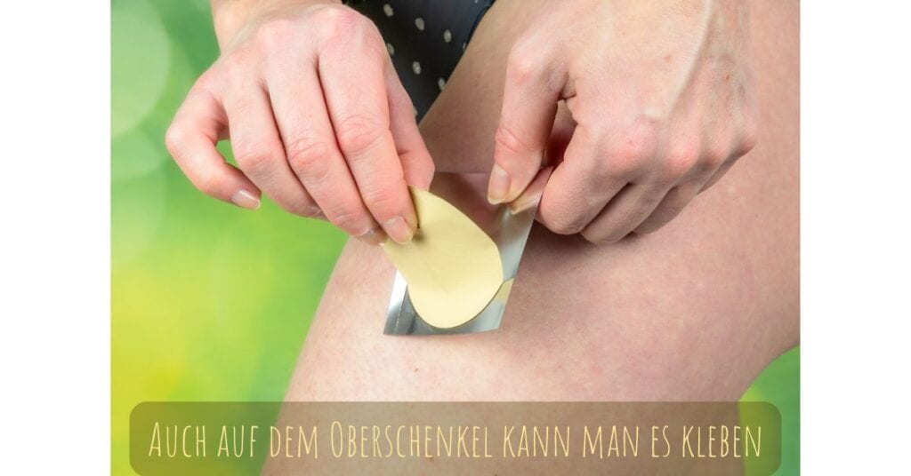 Die Nikotinpflaster kann man auch auf die Oberschenkel kleben