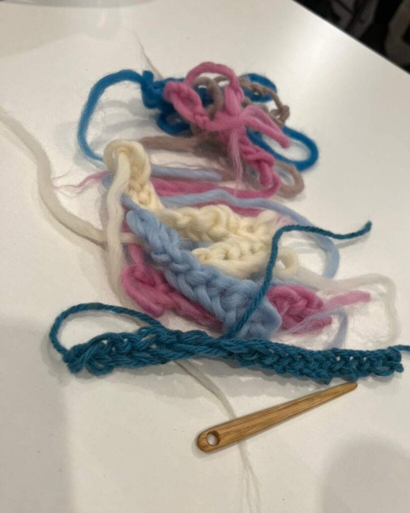 Der Workshop Nadelbinden im Siegburger Stadtmuseum