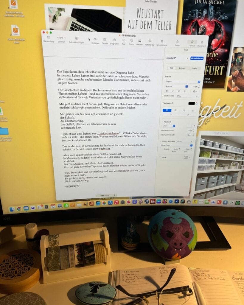 Der erste Entwurf von „Neustart auf dem Teller“