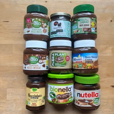 Schoko-/Nusscremes im Test: 9 glutenfreie, vegane und laktosefreie  Alternativen im Vergleich - Julia Stber