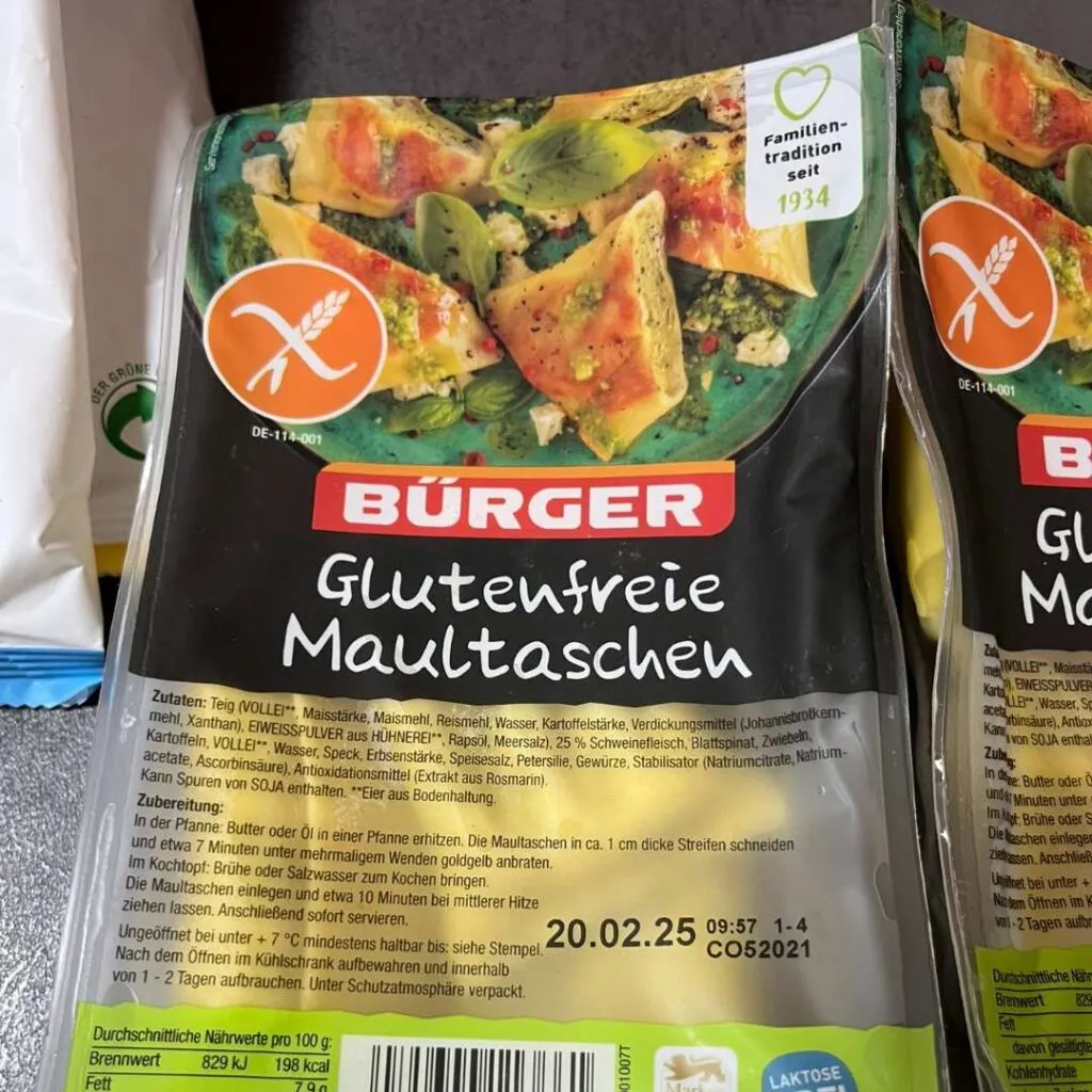 Glutenfreie Maultaschen von Bürger