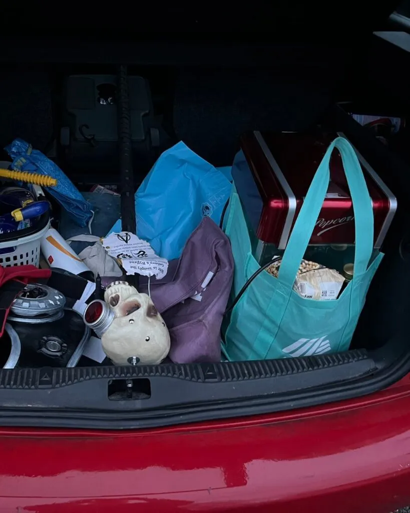 Die Popcornmaschine im Auto